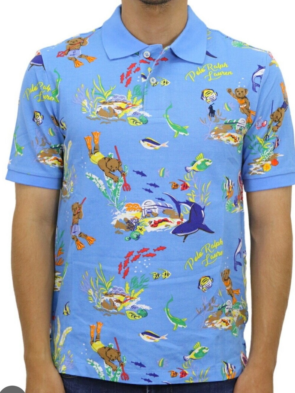 Polo Ralph Lauren Bearwaiian Bear Scuba Summer Polo SzXL Boys
